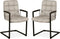 MX Sofa Stoel Aaron met armleuning en freeswing onderstel kleur Sand - set van 2 stoelen