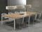 Vergadertafel 12 personen Kubus breed 320CM diep 160CM bladkleur Robson Eiken framekleur Antraciet (Ral 7016)