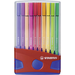STABILO Pen 68 - Premium Viltstift - Colorparade - Set Met 20 Verschillende Kleuren