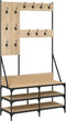 vidaXL - Kledingrek - met - schoenenrek - 100x40x184 - cm - sonoma - eikenkleurig