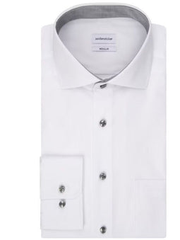 Seidensticker Slim fit Shirt voor Heren - Katoen - Wit - Maat XL