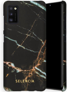 Selencia Hoesje Geschikt voor Samsung Galaxy A41 Hoesje - Selencia Maya Fashion Backcover - zwart