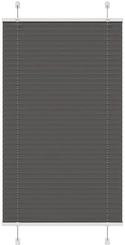 vidaXL - Plissé - rolgordijn - 75x100 - cm - stofbreedte - 74,4 - cm - polyester - zwart
