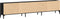 vidaXL - TV-meubel - met - lade - Zwart - Eiken - 200x25x44 - cm - Bewerkt - hout