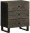 vidaXL - Nachtkastje - 50x33x62 - cm - massief - mangohout - zwart