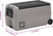 vidaXL - Koelbox - met - wielen - en - handvat - 36 - L - polypropeen - zwart - en - grijs