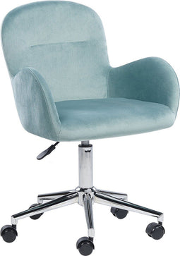 PRIDDY - Bureaustoel - Mintgroen - Fluweel