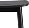 Alterego Dumas - Barkruk - Zwart Hout - 41x32x76cm