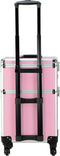 Kapperskoffer trolley - visagie make up nagel koffer - schminkkoffer - beauty case - roze