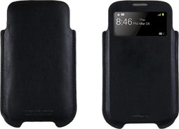 Anymode Samsung Galaxy S4 - Back Cover - Tijd en datum zichtbaar - Zwart