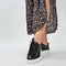 PS Poelman Esquimo - Dames Sneakers - Quilted Leer - Zwart - Maat 38