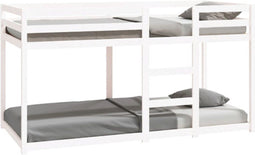 vidaXL - Stapelbed - massief - grenenhout - wit - 90x200 - cm