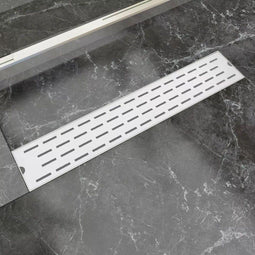 vidaXL - Douchegoot - rechthoekig - 630x140 - mm - roestvrij - staal