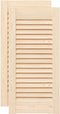 vidaXL - Kastdeuren - met - lamellen - 2 - st - 61,5x29,5 - cm - massief - grenenhout