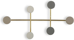 Wandkapstok Metaal Hout (6,5 x 22 x 41 cm)