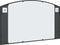 vidaXL - Wandspiegel - boog - 100x60 - cm - ijzer - zwart