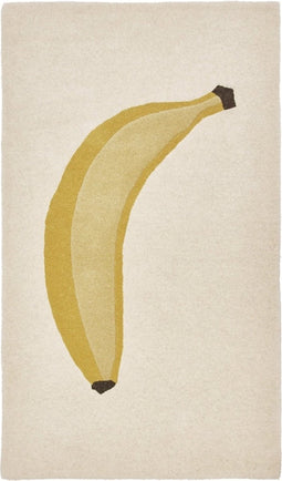 OYOY Tapijt / Vloerkleed Banana - 140 x 80 cm - Wol / Katoen - Geel