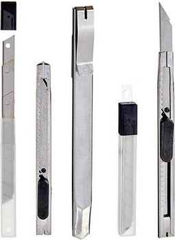 Cutter Set Zilverkleurig Metaal Plastic 1,5 x 18,5 x 10 cm (24 Stuks)