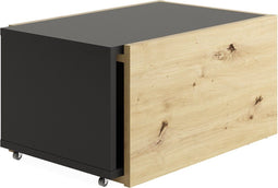 FMD - Salontafel - verlengbaar - Artisan - eikenkleurig - en - zwart