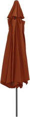 vidaXL - Parasol - met - metalen - paal - 390 - cm - terracottakleurig