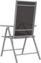 vidaXL - Tuinstoelen - 4 - st - inklapbaar - textileen - zwart
