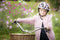 Mini Hornit Lids Fietshelm voor Kinderen met LED achterlicht - Pug Puppies (M)