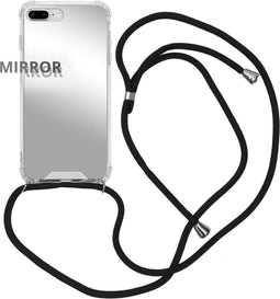 iMoshion Hoesje Geschikt voor iPhone 8 Plus / 7 Plus Hoesje Met Koord - iMoshion Mirror Backcover - Zilver
