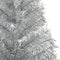 vidaXL - Kunstkerstboom - half - met - standaard - 180 - cm - PET - zilverkleurig
