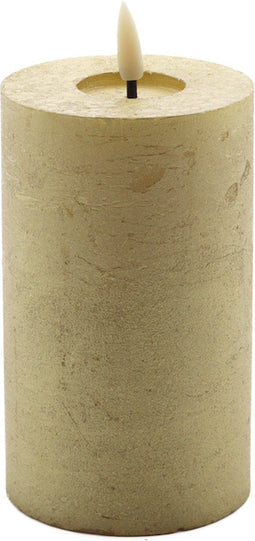 led kaars metallic goud 12,5x7,5cm