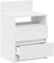 vidaXL - Nachtkastjes - 2 - st - met - 2 - lades - 40x33x60 - cm - wit