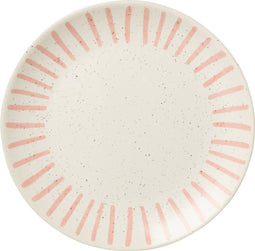 J-Line bord Lijn - porselein - roze - small - 4 stuks