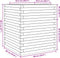 vidaXL - Plantenbak - 60x60x68,5 - cm - geïmpregneerd - grenenhout