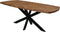 HSM Collection - Eettafel Fishbone Danish straight - 180x100x76 - Naturel/zwart - Eiken/metaal