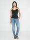 PIECES PCTOLOA SINGLET NOOS - Dames Onderhemd - Spaghettibandjes met kanten detail - Maat 36-38