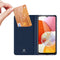 Dux Ducis - Geschikt voor Samsung Galaxy A14 4G - Slim bookcase hoesje - Donkerblauw