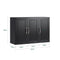 SoBuy FRG231-L-SCH - Hangkast - 2 Deuren 3 Opbergvakken - Zwart - 90x60x30 cm