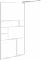 vidaXL - Inloopdouchewand - 115x195 - cm - ESG-glas - wit