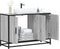 vidaXL - Wastafelkast - 90x33x60 - cm - bewerkt - hout - grijs - sonoma - eikenkleurig