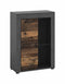 Furnilux Jam - Vitrinekast - Deels open deels dichte kast - Bruin - 35x88x60cm