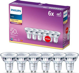 Philips LED Spot - GU10 - 50 W - warmwit licht - energiezuinig - 6 stuks