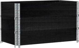 vidaXL - Plantenbak - 100x50 - cm - massief - grenenhout - zwart