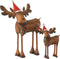 J-Line kerstfiguur Eland Kerstmis Hoed - ijzer - mix - large