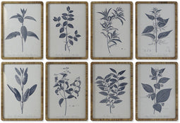 Schilderij DKD Home Decor Modern Botanische planten 50 x 2,5 x 70 cm (8 Stuks)