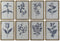 Schilderij DKD Home Decor Modern Botanische planten 50 x 2,5 x 70 cm (8 Stuks)