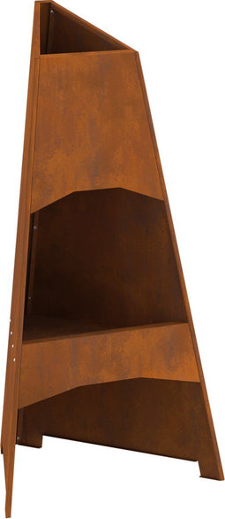 vidaXL - Vuurkorf - Piramide - 50x45x95 - cm - Weerbestendig - Staal