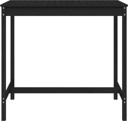 vidaXL Tuintafel 121x82,5x110 cm massief grenenhout zwart