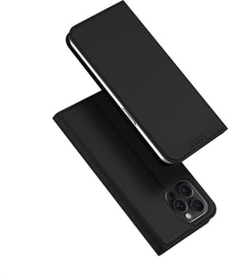 Dux Ducis - Geschikt voor iPhone 15 Pro Max - Slim bookcase hoesje - Zwart