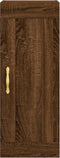 vidaXL - Wandkast - 34,5x34x90 - cm - bewerkt - hout - bruin - eikenkleur