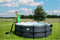 EXIT Black Leather zwembad ø450x122cm met filterpomp - zwart