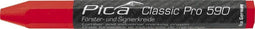 Pica 590/40 PRO - Markeerkrijt - Hoge pigmentatie - Rood (12 stuks)